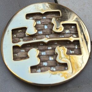 Gold and Brown Tory Burch Logo medallions replacement for flats